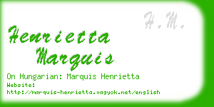 henrietta marquis business card